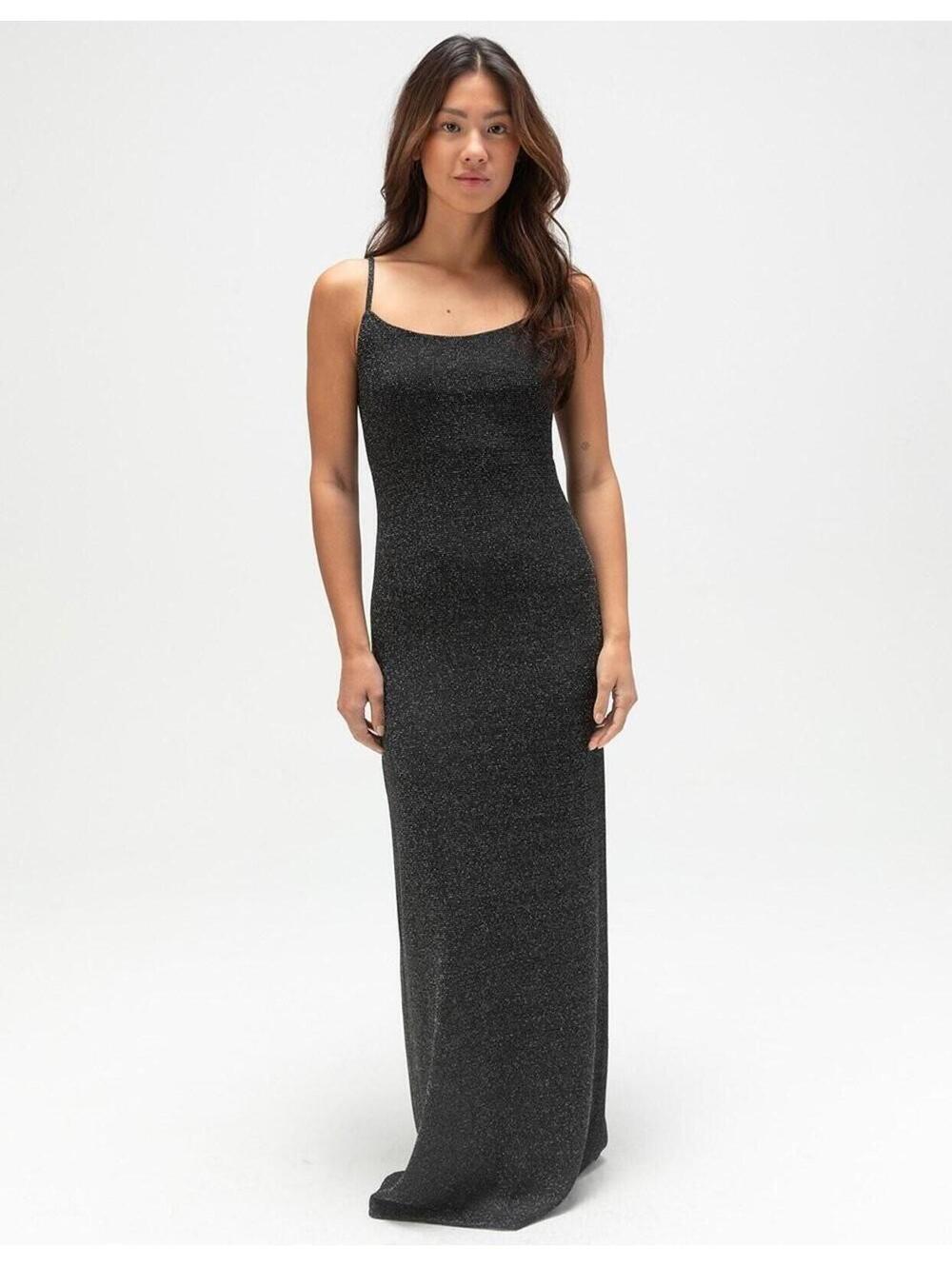 Vero Moda Cami Maxi Dress in Black Glitter